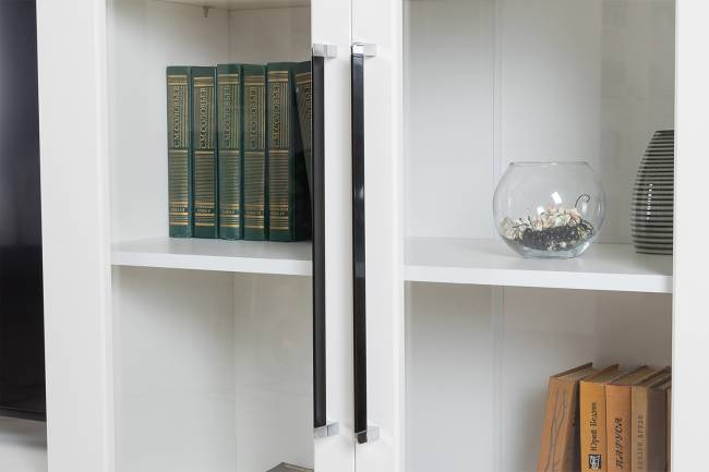 Валенсия стенка в гостиную № 66 цвет белый шагрень Валенсия стенка в гостиную № 66 цвет белый шагрень