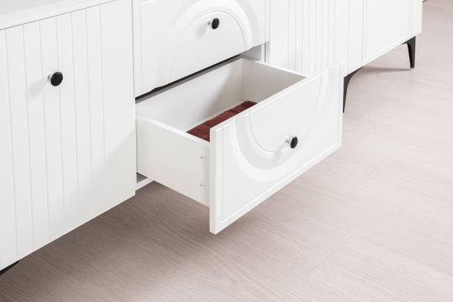 Валенсия стенка в гостиную № 66 цвет белый шагрень Валенсия стенка в гостиную № 66 цвет белый шагрень