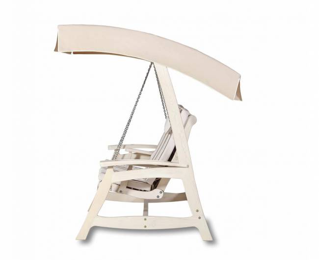 Качели с навесом "Аристократ" из массива лиственницы Качели с навесом "Аристократ" из массива лиственницы