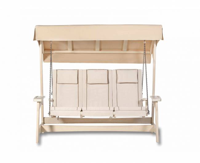 Качели с навесом "Аристократ" из массива лиственницы Качели с навесом "Аристократ" из массива лиственницы