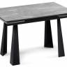 Обеденный стол Бэйнбрук 120х80х76 серый мрамор / графит