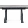 Обеденный стол Бэйнбрук 120х80х76 серый мрамор / графит