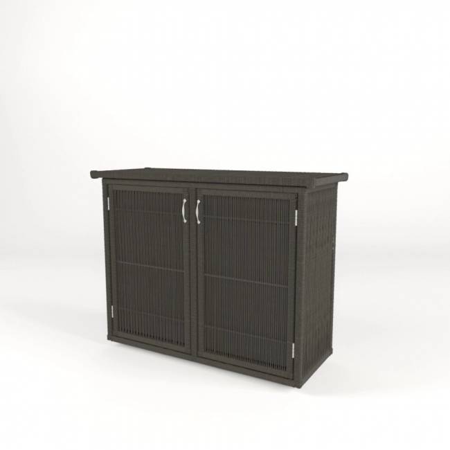 Комплект для отдыха "Канцлер" №1", из искусственного ротанга , 1+1+2+2+2, коричневый, темно-серый