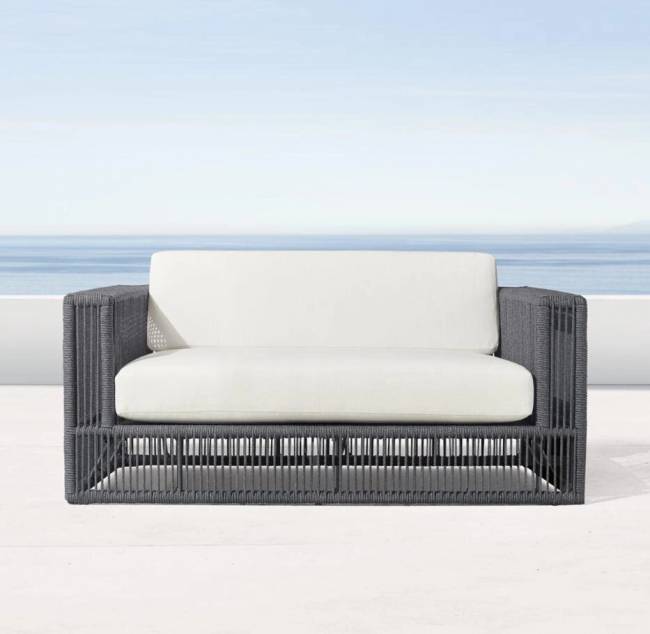 Комплект для отдыха "Канцлер" №1", из искусственного ротанга , 1+1+2+2+2, коричневый, темно-серый