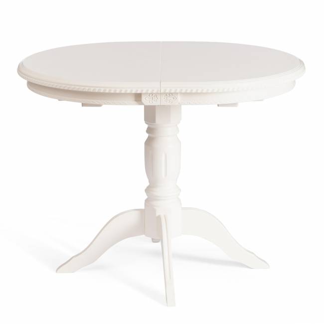 Стол STEFANO бук, мдф, 100+30x80x77см, Ivory white Ivory white бук, мдф