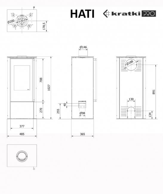 Печь Kratki PRO HATI