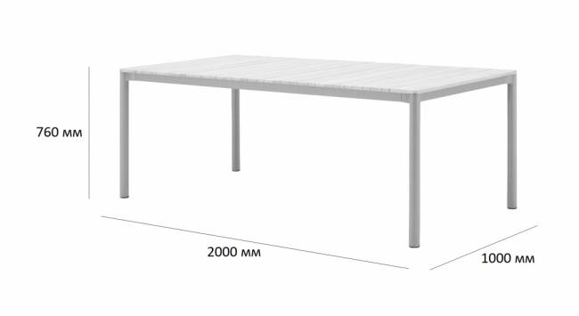 Стол обеденный деревянный Armona белый, натуральный 2000х1000х760 мм Стол обеденный деревянный Armona белый, натуральный 2000х1000х760 мм
