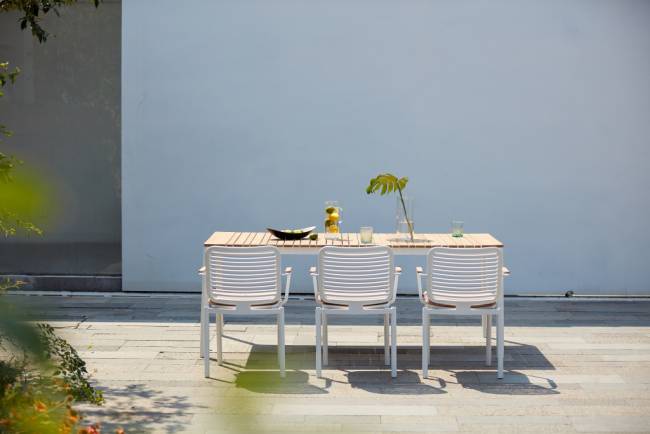 Стол обеденный деревянный Armona белый, натуральный 2000х1000х760 мм Стол обеденный деревянный Armona белый, натуральный 2000х1000х760 мм