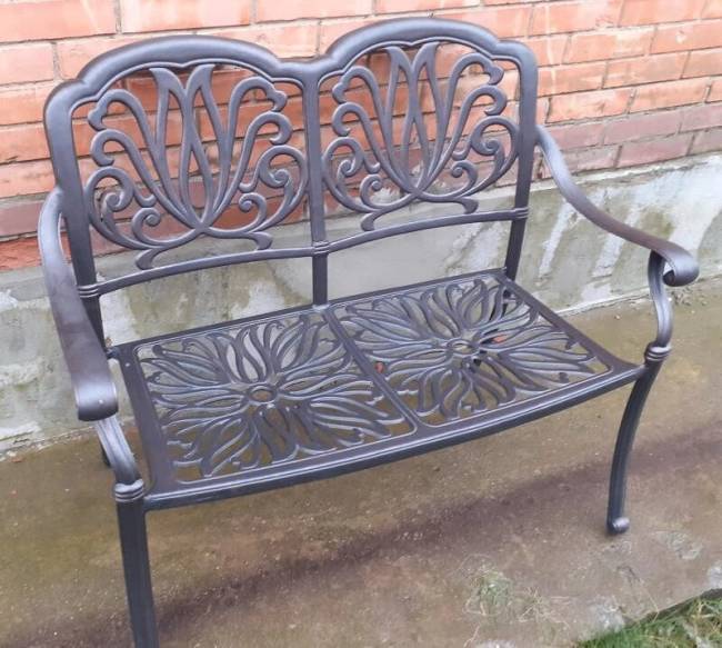 Скамья из литого алюминия Valeria II