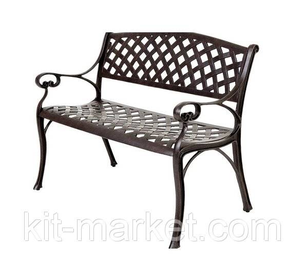 Садовая скамья из литого алюминия