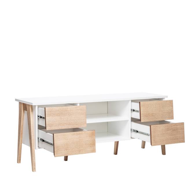 ТВ-тумба Leset "Сканди" Дуб, компаньон Молочный дуб Дуб шпон