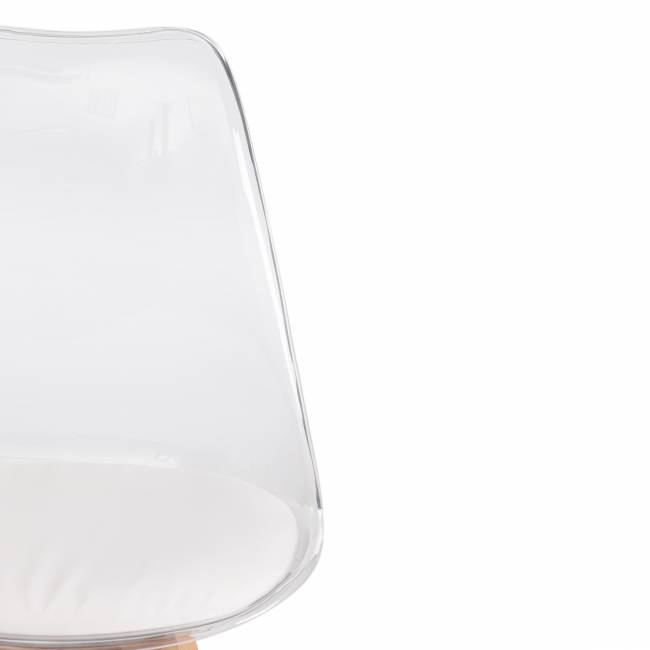 Стул TULIP (mod. 73-1) дерево/пластик/экокожа, 47,5x55x80 см, Прозрачный (Transparent) (Комплект из 4 шт.) прозрачный дерево/пластик/экокожа Стул TULIP (mod. 73-1) дерево/пластик/экокожа, 47,5x55x80 см, Прозрачный (Transparent) (Комплект из 4 шт.) прозрачный дерево/пластик/экокожа