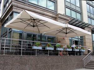 Зонт профессиональный двухкупольный 3х6 м Alu Double Dark антрацит, слоновая кость 3000х6000 мм