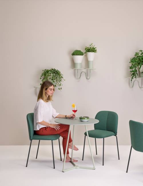 Ваза для цветов Mimosa лен, зеленый шалфей Ø195х310 мм Ваза для цветов Mimosa лен, зеленый шалфей Ø195х310 мм