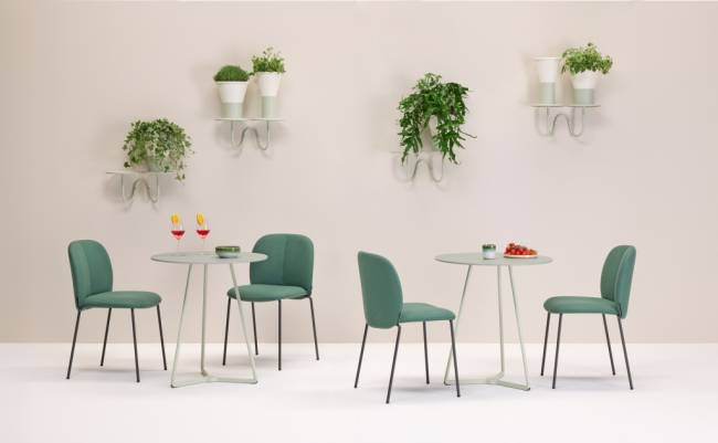 Ваза для цветов Mimosa лен, зеленый шалфей Ø195х310 мм Ваза для цветов Mimosa лен, зеленый шалфей Ø195х310 мм